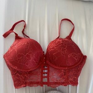 Elegant Red Lace Bralette